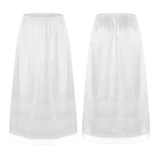 DE Damen Unterrock Elastische Taille Petticoat Einlagig Halb-Slip Bühnenauftritt