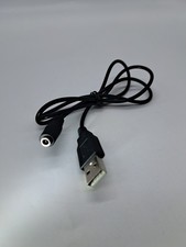 Ladekabel Adapter USB-A Stecker auf DC-Hohlstecker mit Innenstift 6x3,7 mm, 0,8m