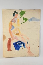 C24H19- Alfred Hahn (1886-1965) Aquarell sitzender weiblicher Akt