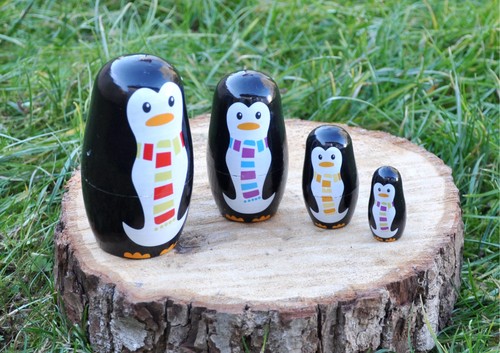 Pinguin familie matrjoschka - familie,