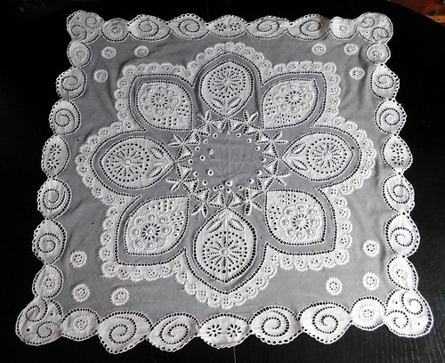 Antike lldecke 90x85cm - tülldecke,