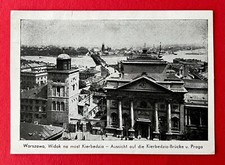 AK WARSCHAU in Polen um 1940 Blick auf die Kierbedzia Brücke  ( 156273