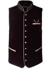 Trachtenweste Tim schwarz Samt