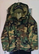 ?? US Army Parka Jacke Cold Weather Goretex Woodland M81 LARGE ECWCS -NOS- ?