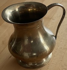 Messing Krug mit Henkel 10 cm hoch Vase Vintage 80er 90er