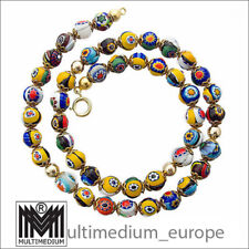 Vintage Murano Glas Kette Halskette bunt glass necklace millefiori