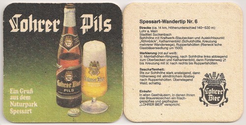 Lohrer bier alter bierdeckel - alter,