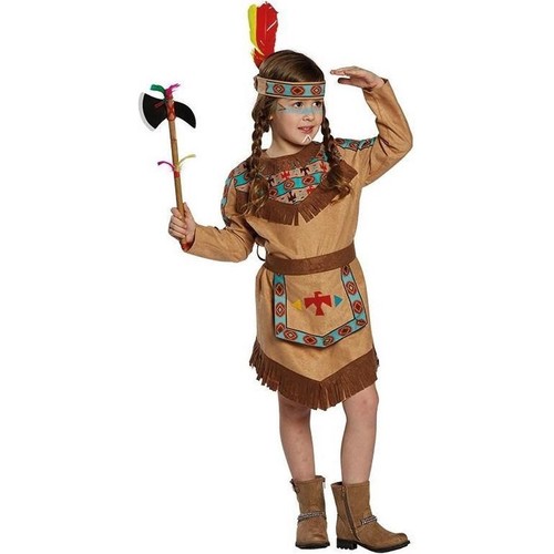 Kinder indianerin kostüm - indianerin, /
