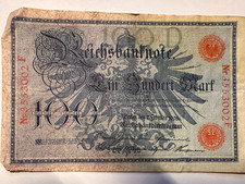Deutsches Reich 100 Reichsmark 1908 rotes Siegel  sehr guter Zustand
