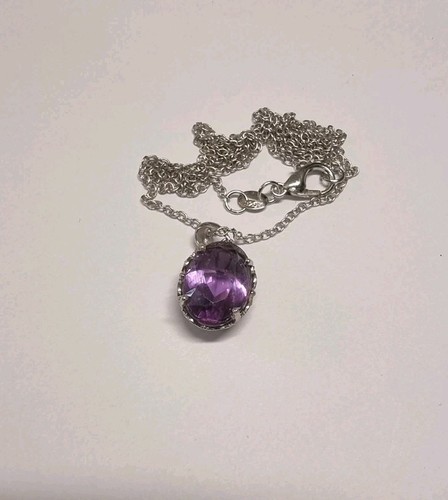 Silber amethyst anhänger - silber,