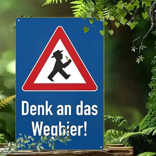 Blechschild denk das - blechschild,