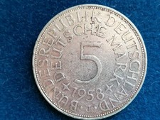 BRD 5 DM 1958 J Silberadler J