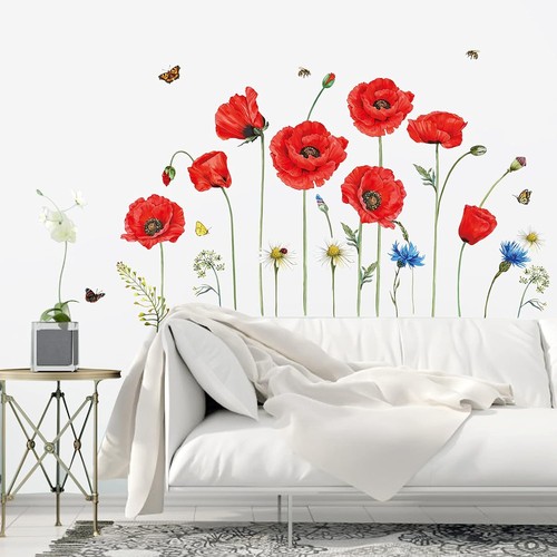 Wandtattoo mohnblume blume - wandtattoo,