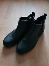 BAMA Chelseaboots Gr. 38 Schwarz Leder Damen Stiefeletten Herbstschuhe Neu