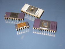 4 x ICs mit Gold Einlage - Gold Pins - z. B. Eprom 2716 - siehe Original Foto