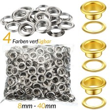 Ösen in DIN 7332, Ø 8mm bis 40mm, Messing, Stahl oder Edelstahl, Planen, Banner