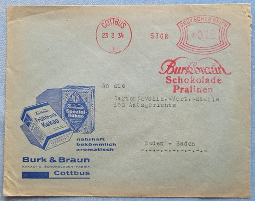 Vordruck brief 1934 kakao - 1934,