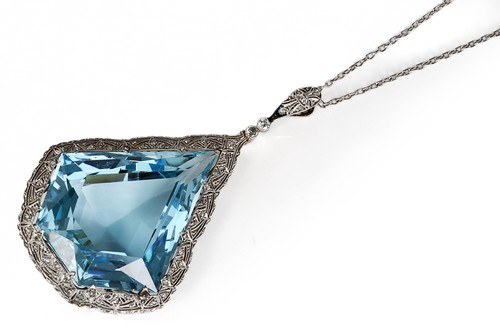 Aquamarin anhänger karat - aquamarin, 64