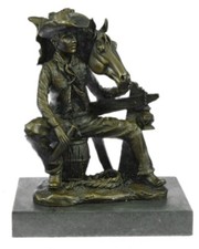 Bronze cowboy skulptur fisher - cowboy,