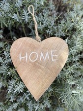 Holz Herz „Home“ Natur Holz Anhänger Schild Türschild Groß Deko