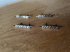 4 x Bose Lautsprecher Emblem Sticker Audio - Aluminium Emblem mit 2 Pins Logo