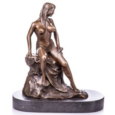 Bronzefigur Skulptur Frau Erotik Weiblicher Akt Bronze Figur Statue Antik Stil