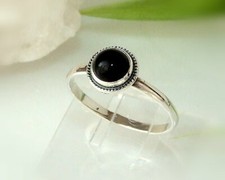 Onyx Ring Silber 925 schwarz