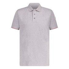 Moncler Logo Polo T-Shirt Grey