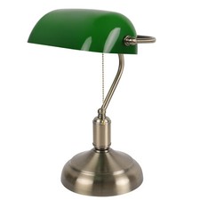 3 Dimmable Green Glass Bankers