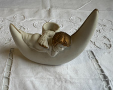 Engel  liegt auf dem Mond - Kerzenhalter