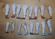 8 Paar alte Puppenbeine Bisquitporzellan, Thüringen um 1900-1005