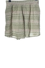 HOLLISTER Hot Pants Damen Kurze Hose Gr. DE 34 grün-weiß Casual-Look