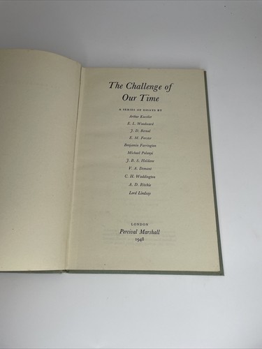 The challenge our time a - the, of