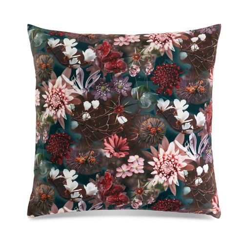 Dekokissen blumenmuster samt - blumenmuster,