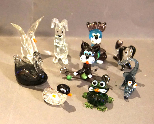 Schöne vintage glastiere - ,
