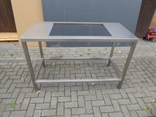 Labortisch Gastrotisch Edelstahl rostfrei mit Fussablage 140 x 65 cm TOPPi