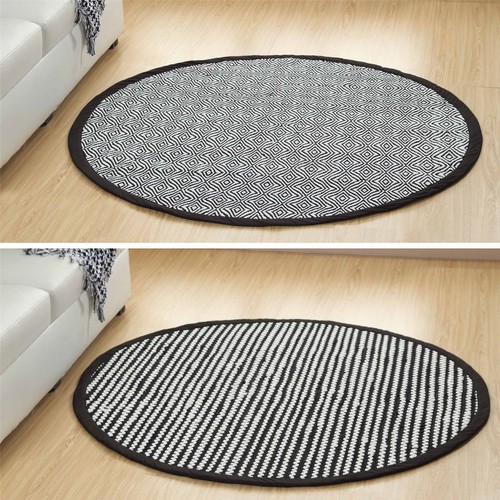 Chindi teppich schwarz - chindi-teppich, schwarz-weiß