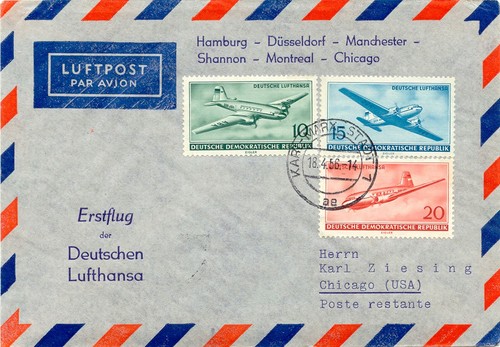 Ddr 1956 erstflug deutsche - ddr,