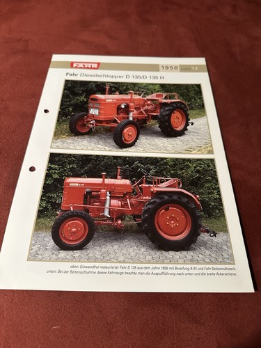 Fahr dieselschlepper 135 - , d