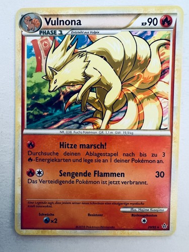 Pokemon karte vulnona 95 - karte,