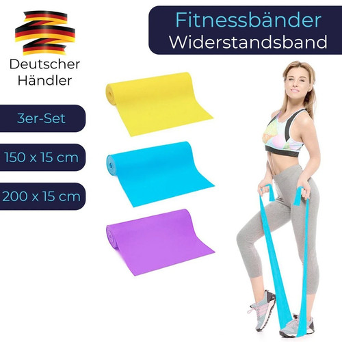3er set fitnessbänder - fitnessbänder, sport