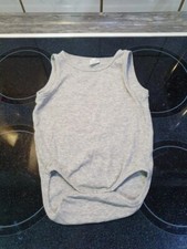 Grauer ärmelloser Ripp Body - Gr.68 - H&M - neuwertig