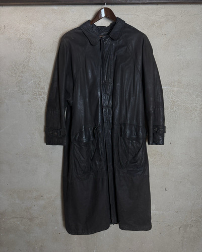 Damen ledermantel schwarz lang - damen,