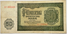 DDR. 50 Deutsche Mark 1948. Banknoten Geldschein Papiergeld