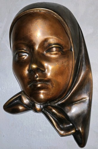 Schwere alte wandmaske bronze - alte,