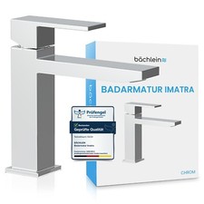 Bächlein Wasserhahn fürs Bad kantig modern - Armatur auch für Aufsetzwaschbecken