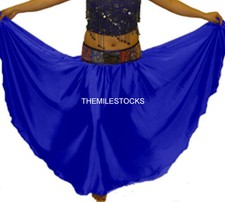 Tms blau satin halbkreisrock - r,
