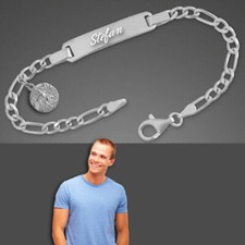 Gravur Armband Mit Christophorus -Sterling Silber 925-Gravur- dt.Herstellung