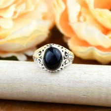 Kunst Deko Schwarzer Onyx Ring