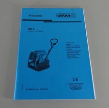 Teilekatalog / Ersatzteilliste Weber Rüttler / Rüttelplatte CR 3 Stand 05/2014